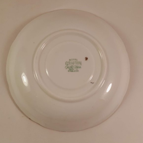 Royal Grafton 1950s Pink and Yellow Roses with blue shade Teacup & saucer - Picture 8 of 9